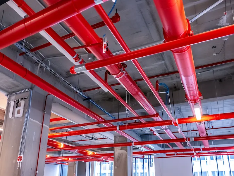 Sprinkler system installation for fire protection